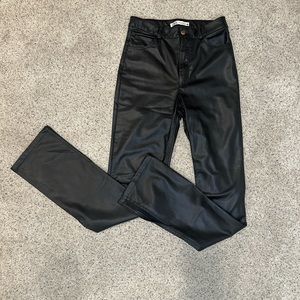 ZARA high-rise faux-leather pant